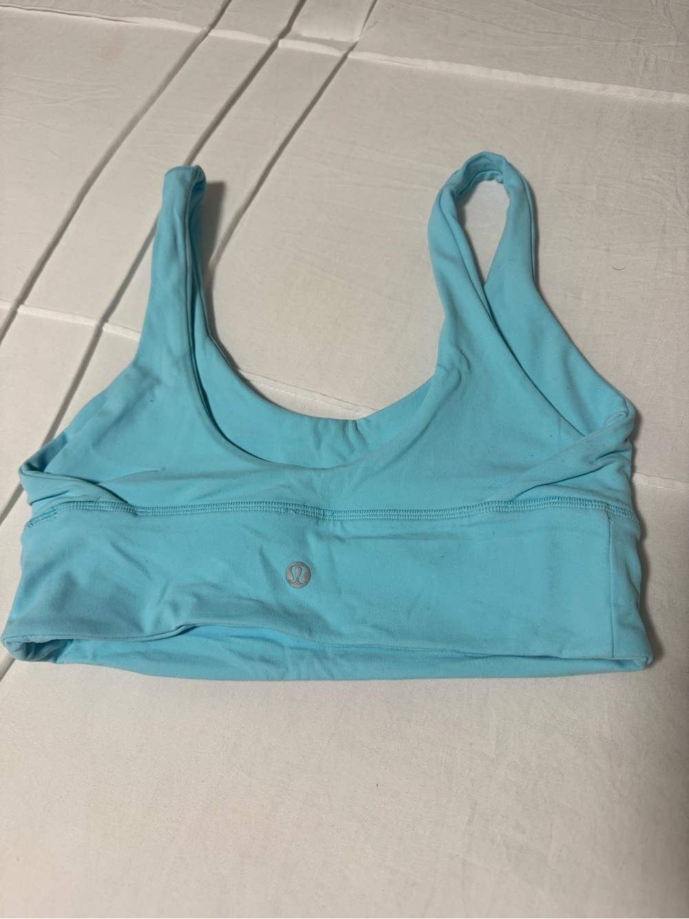 lululemon align Women's Light Blue Sports Bra - Supportive Scoop Neck